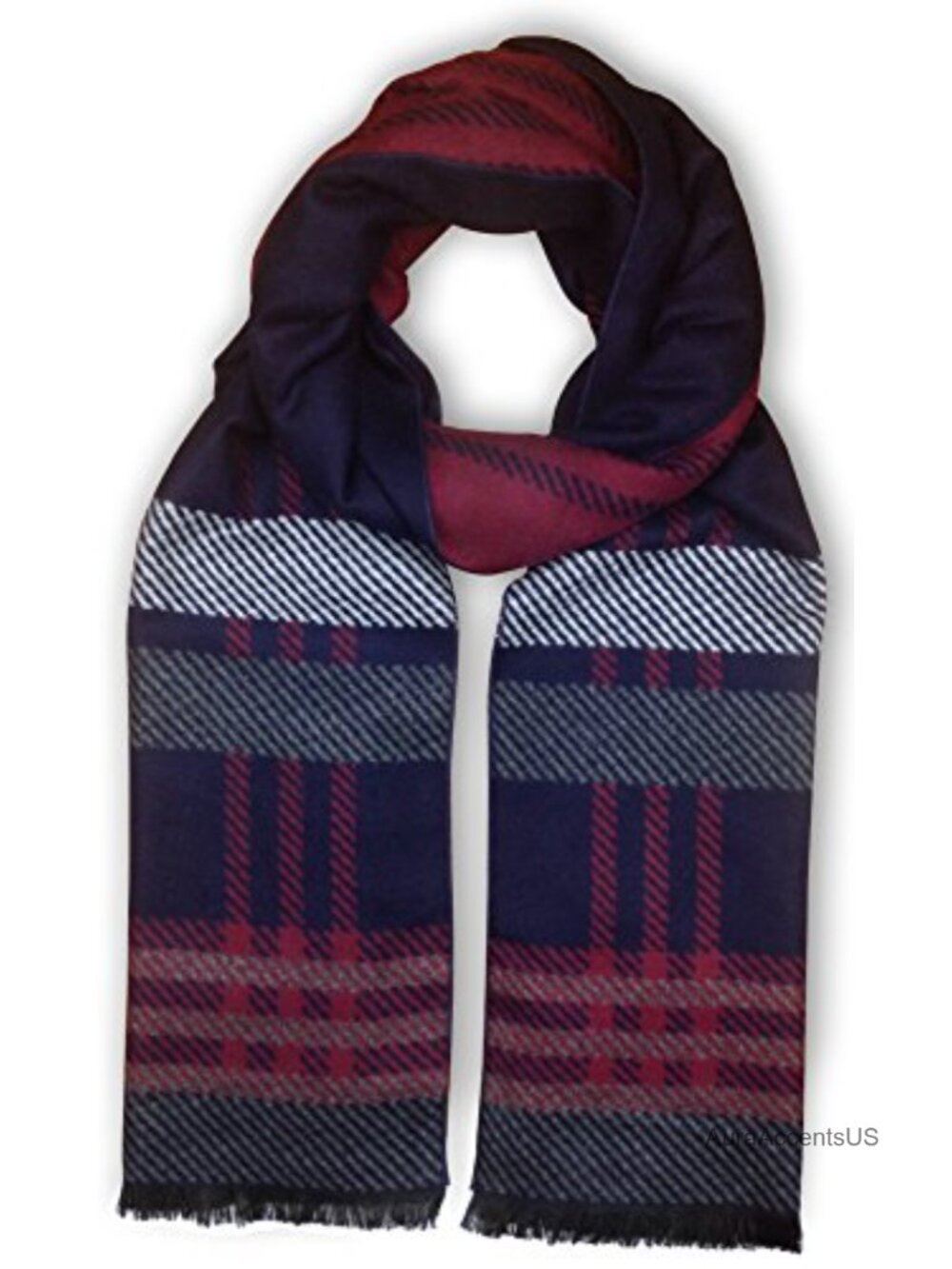 Men's Cashmere Feel Winter Scarf Plaid Viscose Fashion Accessory